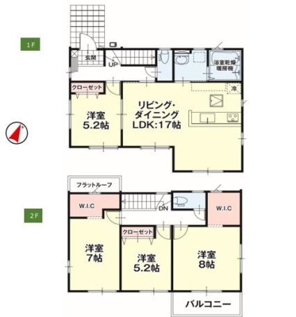 新築　Ｅｒｄｅ　宇都宮市砥上町　２号棟