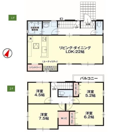 新築　Ｅｒｄｅ　宇都宮市砥上町　３号棟