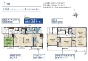 新築 ブルーミングガーデン　真岡市大屋新町　1号棟（全2棟）